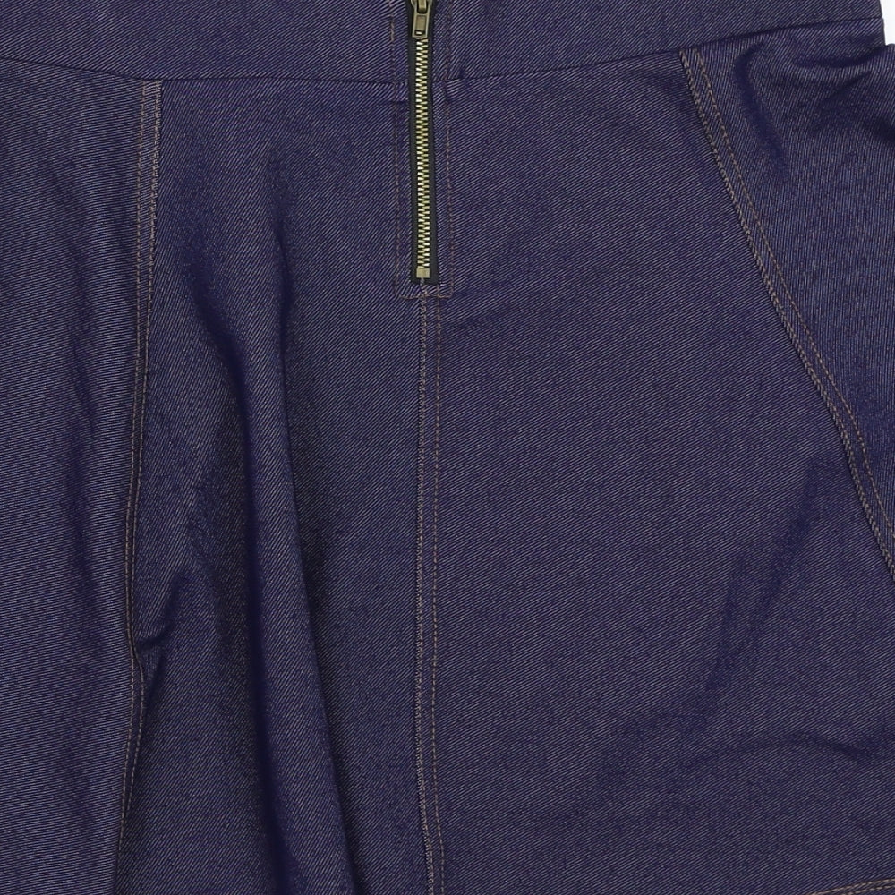 H&M Womens Blue A-Line Skirt Size S