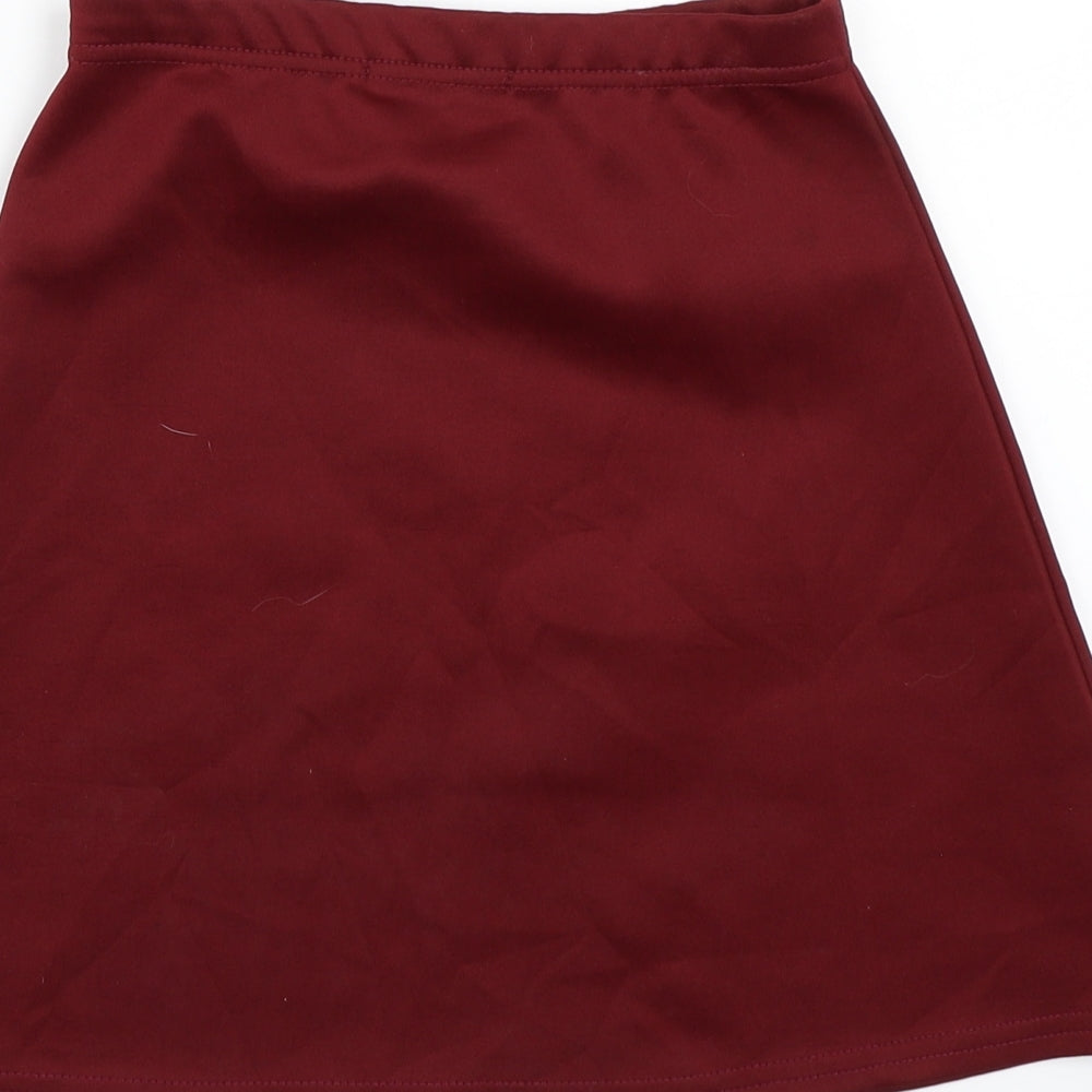 pretty little Thing Womens Red A-Line Skirt Size 4