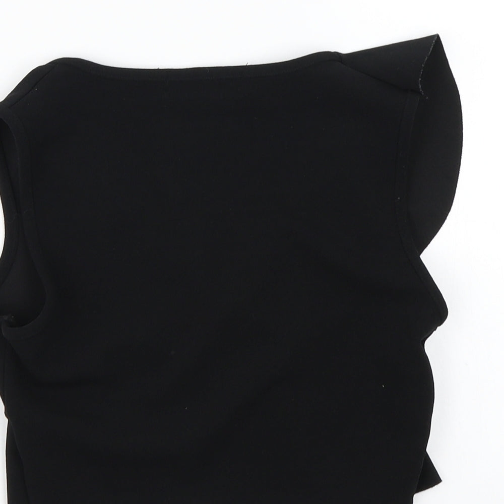 Select Womens Black Cropped Tank Size 8