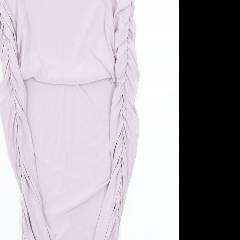 Boohoo Womens Purple A-Line Skirt Size 12