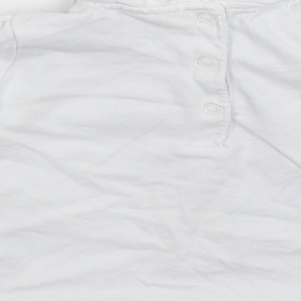 NEXT Girls White Basic T-Shirt Size 3-6 Months