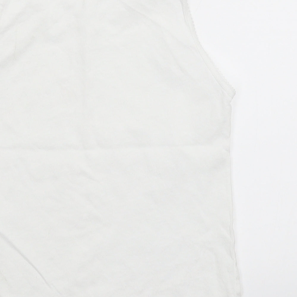 George Girls White Basic Tank Size 7-8 Years