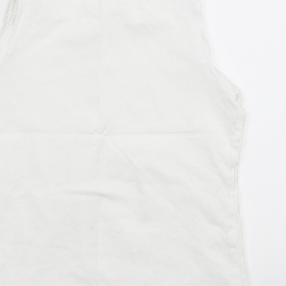 George Girls White Basic Tank Size 7-8 Years