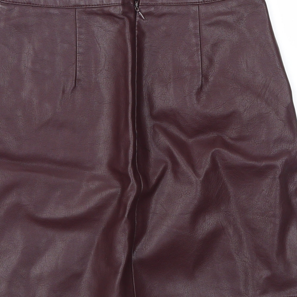 New Look Womens Purple A-Line Skirt Size 6