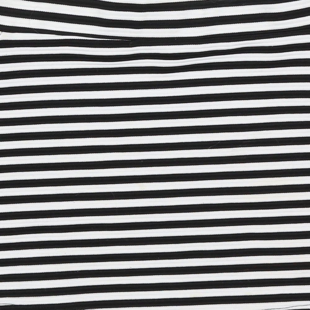 George Girls Black Striped Mini Skirt Size 6-7 Years
