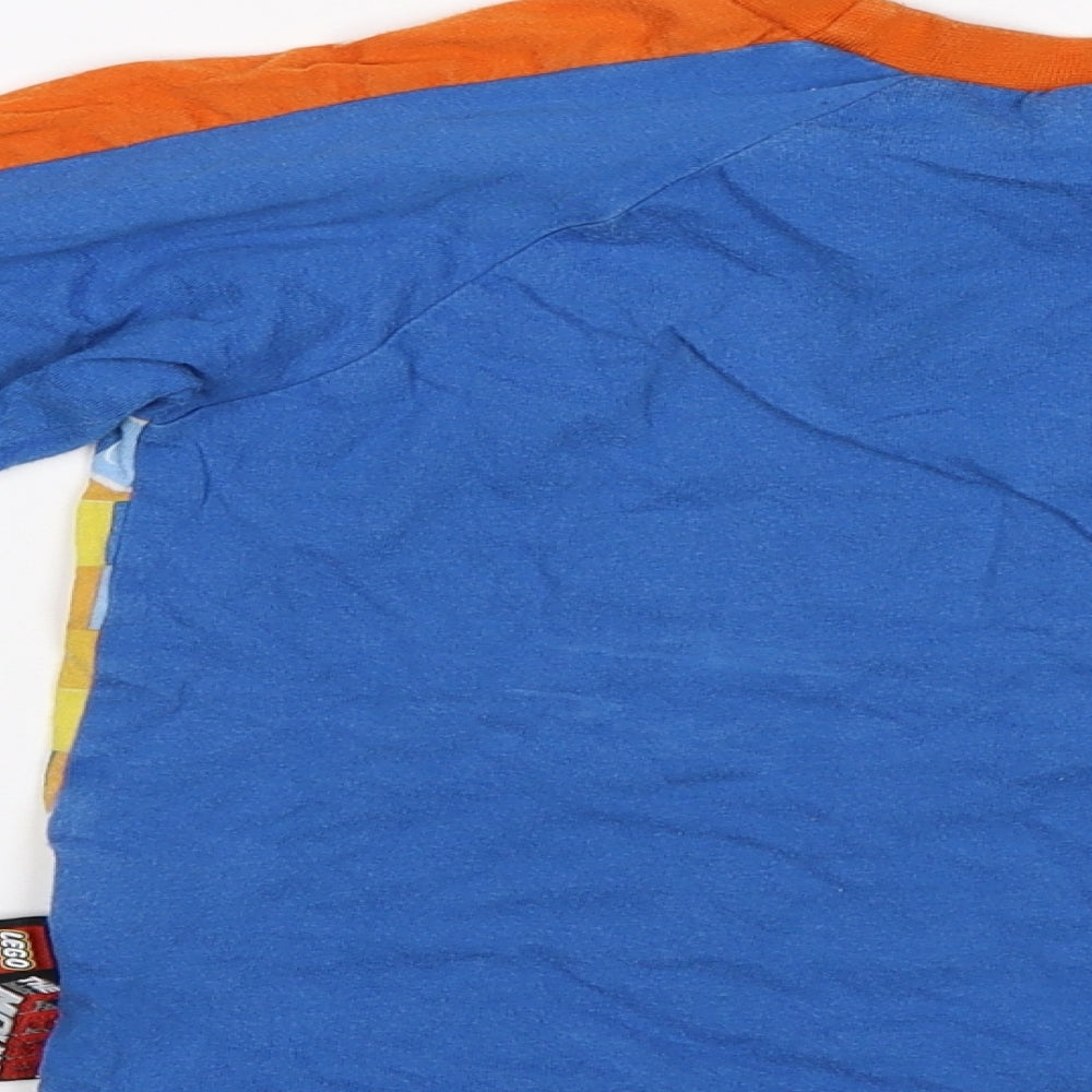 Character.com Boys Blue Jersey T-Shirt Size 3-4 Years - Lego Movie