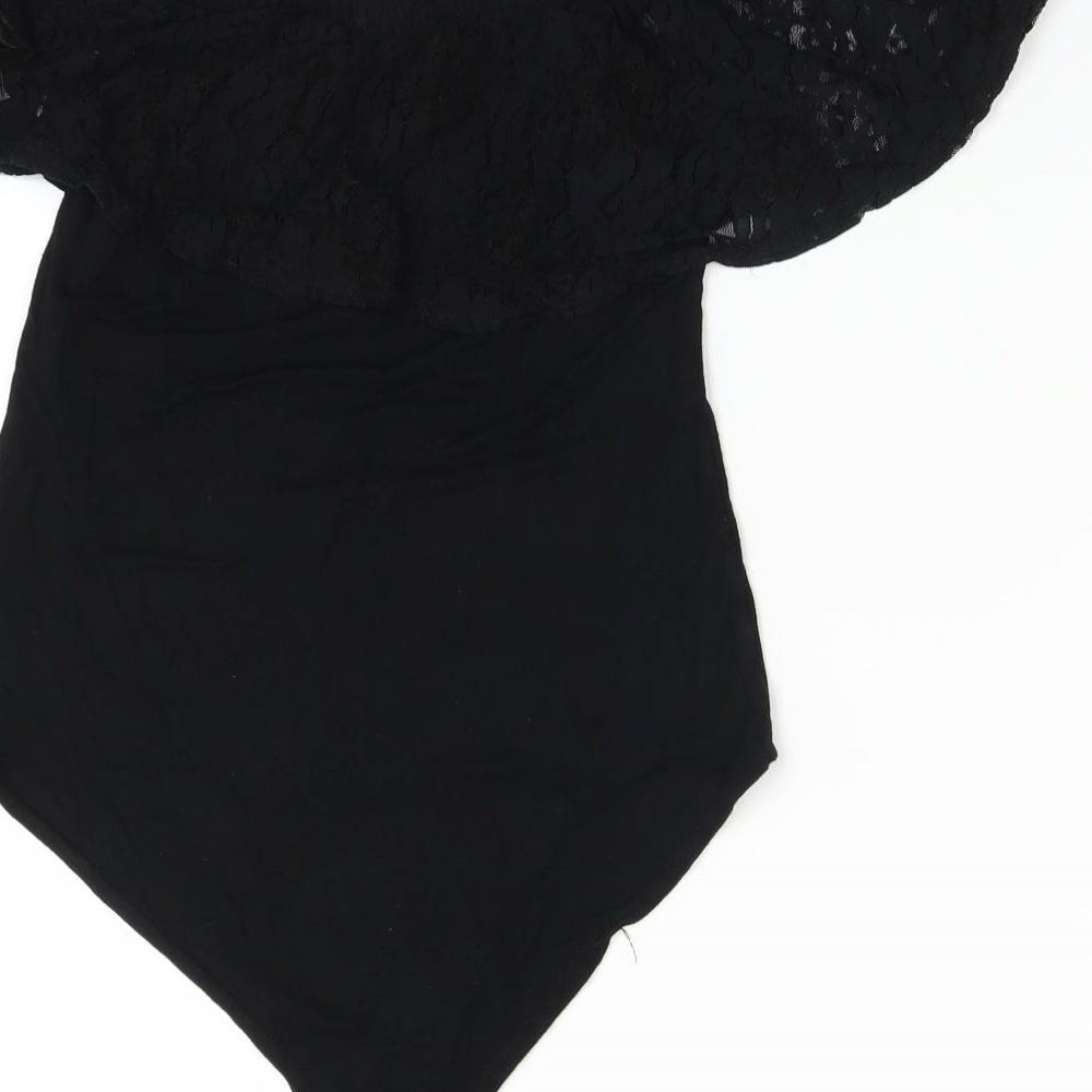 Select Womens Black Bodysuit One-Piece Size 12
