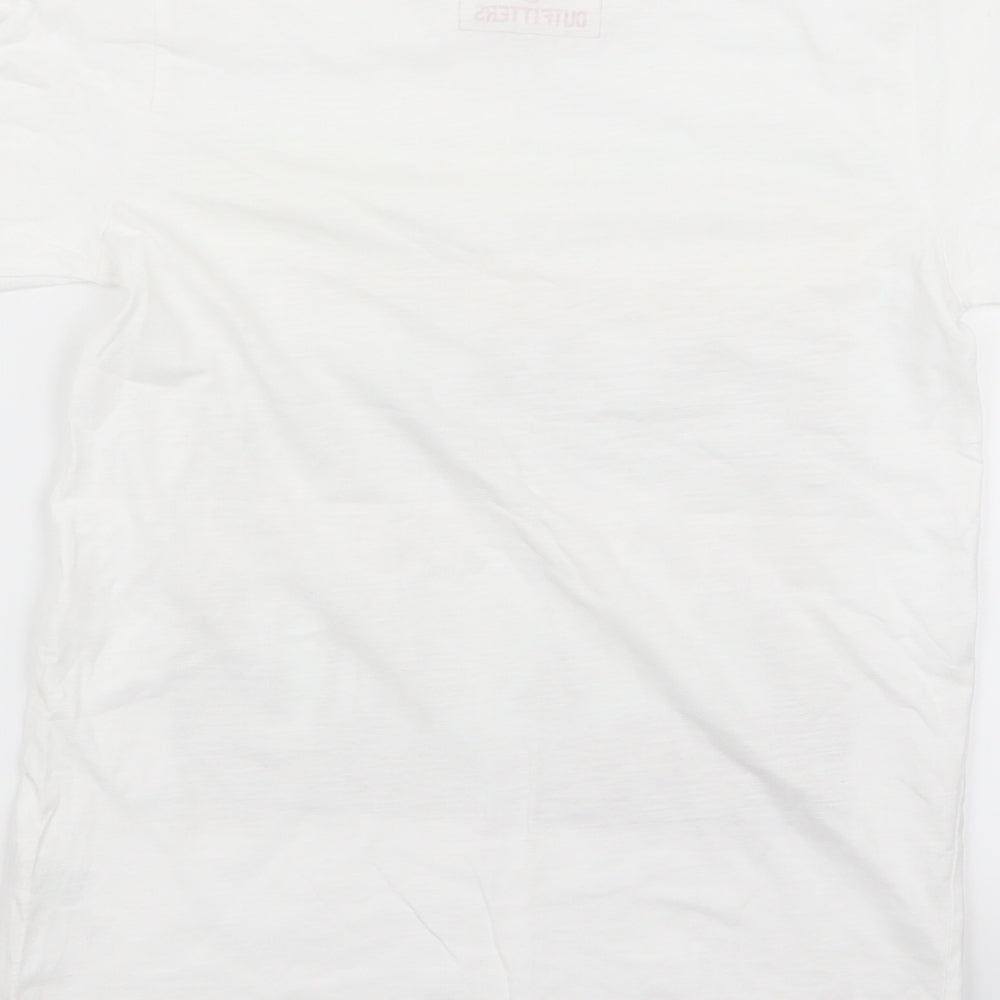 Preworn Boys White Basic T-Shirt Size 10-11 Years