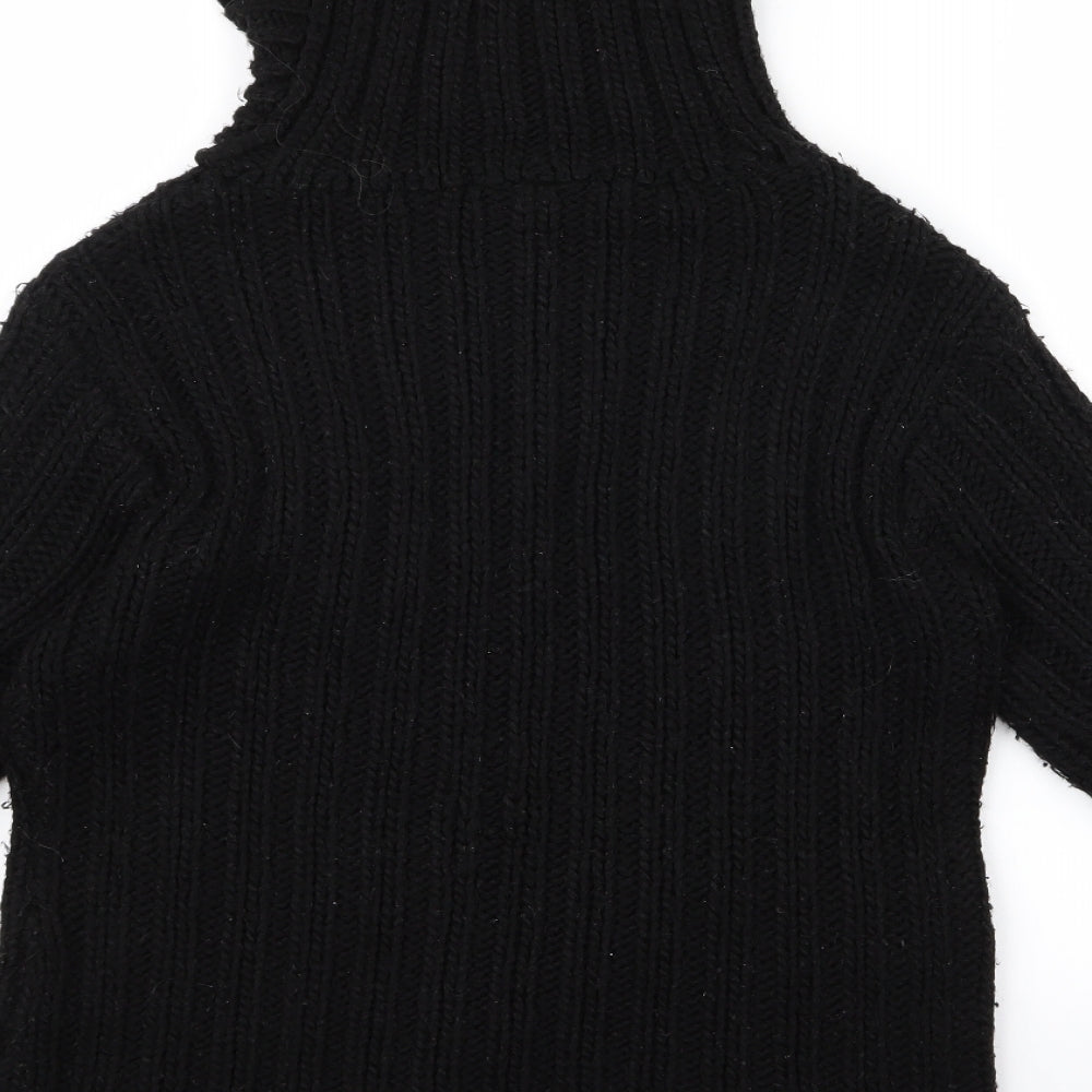 prewovbla Womens Black Pullover Jumper Size M