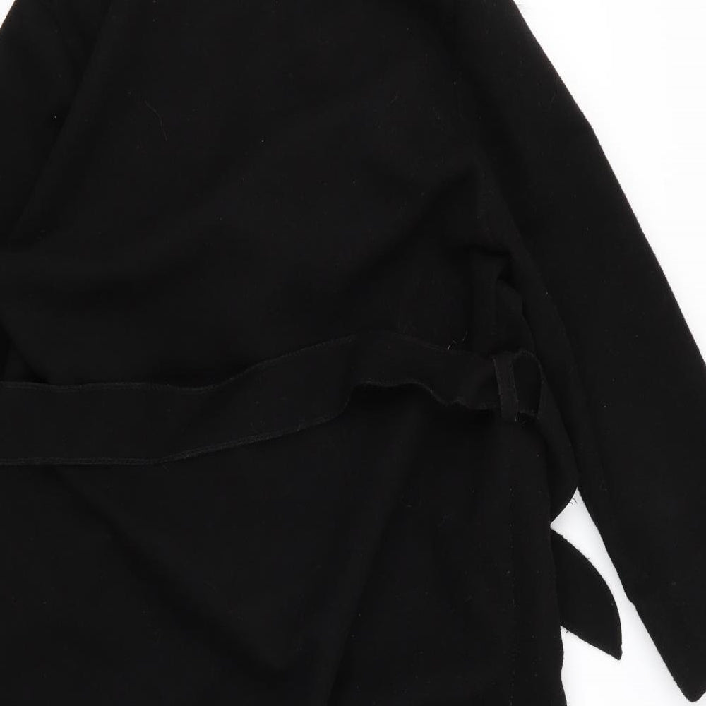 Preworn Womens Black Overcoat Coat Size 10