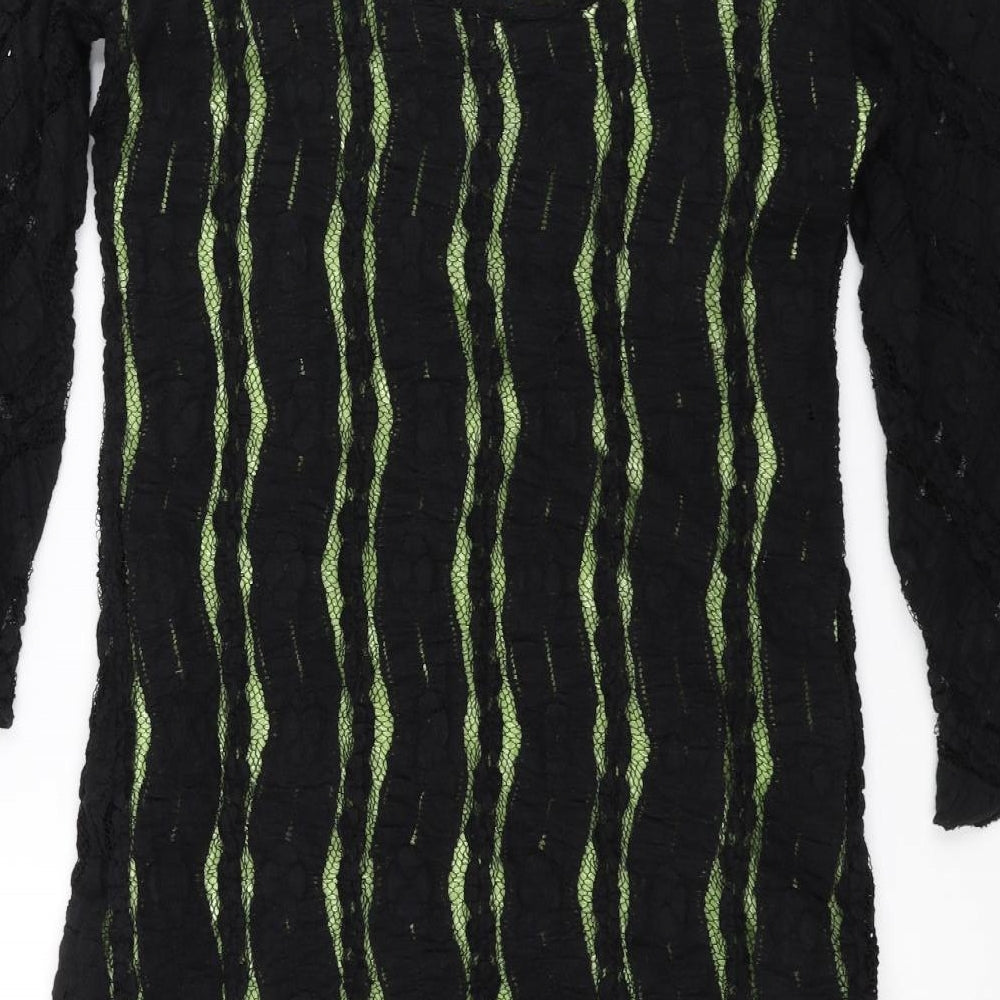 Dm London Womens Black A-Line Size L