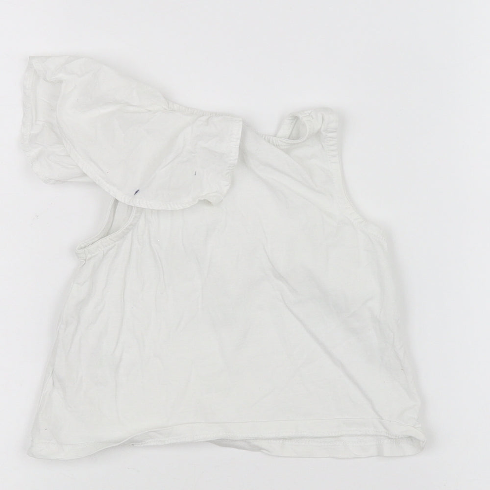 I love girl wear Girls White Basic T-Shirt Size 3 Years