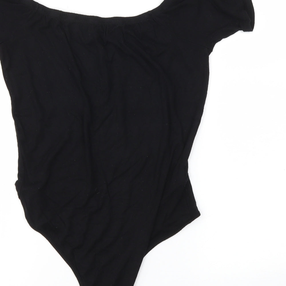 PRETTYLITTLETHING Womens Black Bodysuit One-Piece Size 10