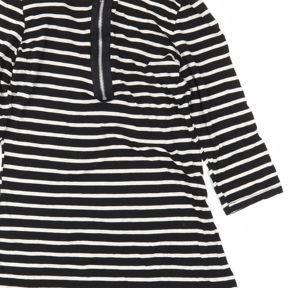 generation Girls Black Striped Tunic T-Shirt Size 14-15 Years