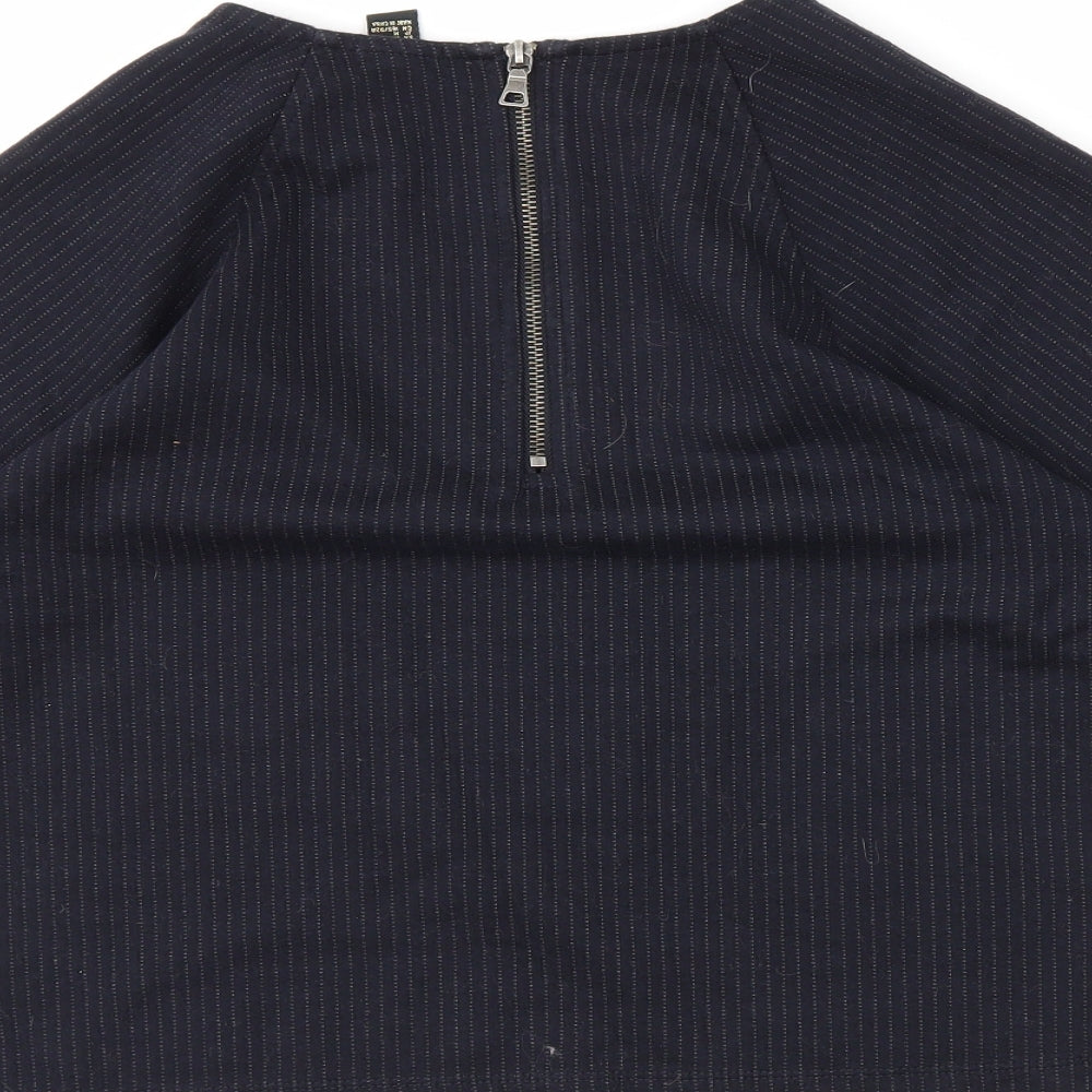 forever21 Womens Blue Cropped T-Shirt Size M