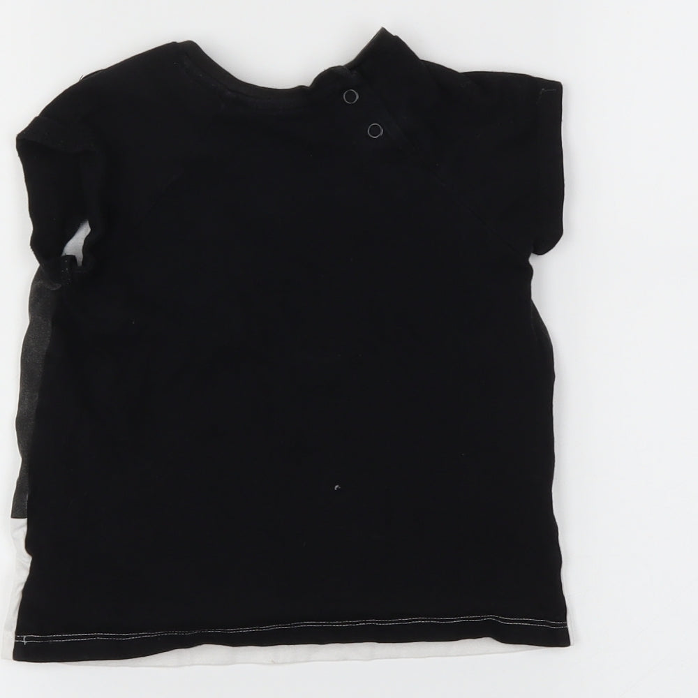 H&M Girls Black Basic T-Shirt Size 18-24 Months