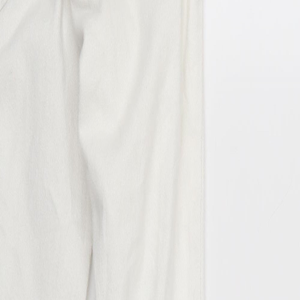 Never Denim Womens White Denim Capri Jeans Size XS L26 in