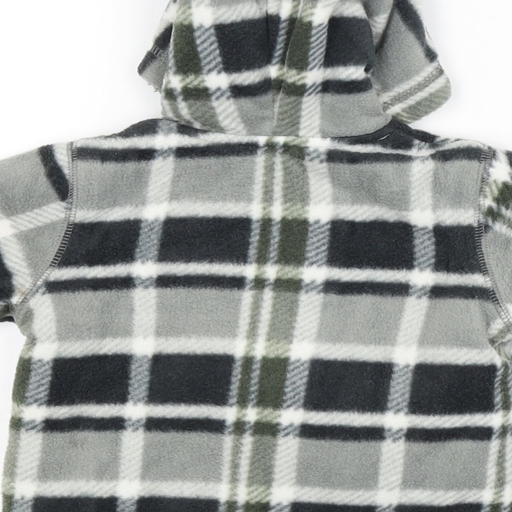 George Baby Green Check Full Zip Jumper Size 3-6 Months