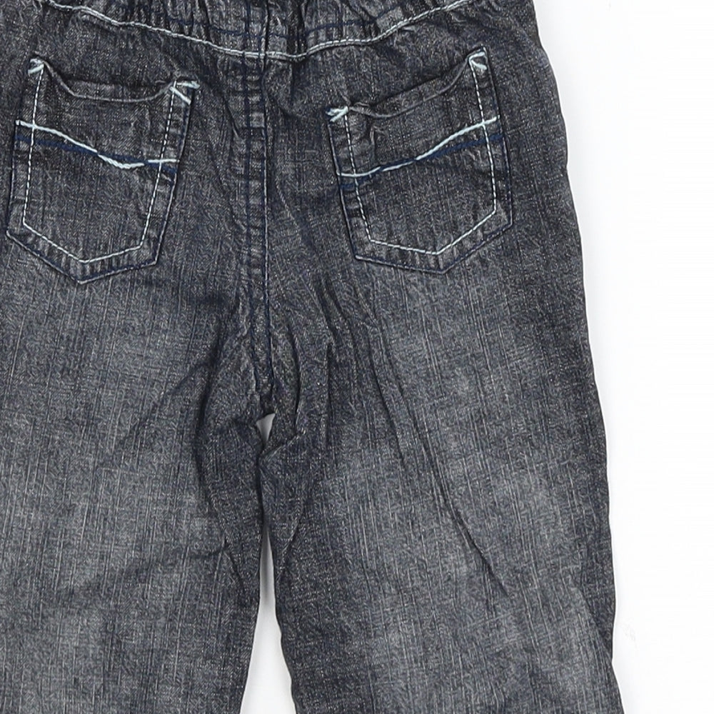 George Baby Black Cargo Trousers Size 3-6 Months