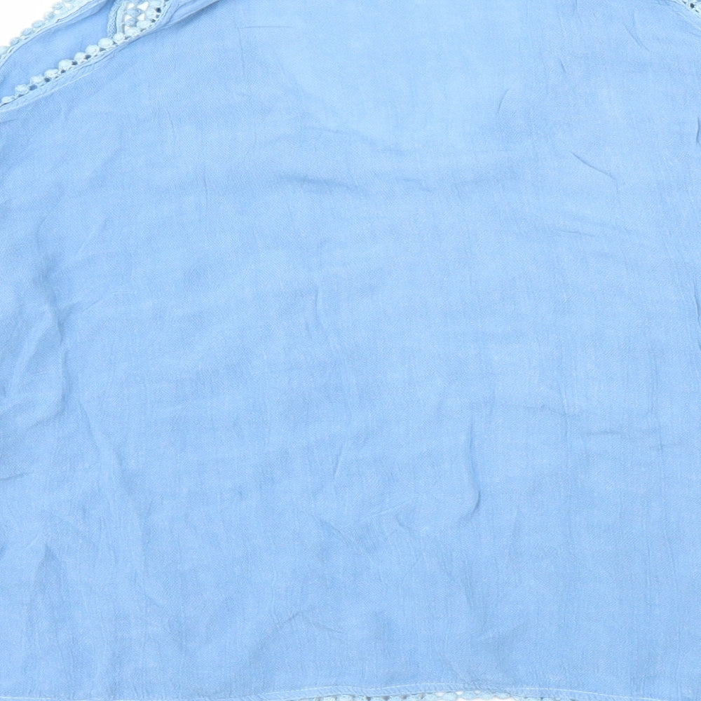 Blue Vanilla Womens Blue Basic Blouse Size M