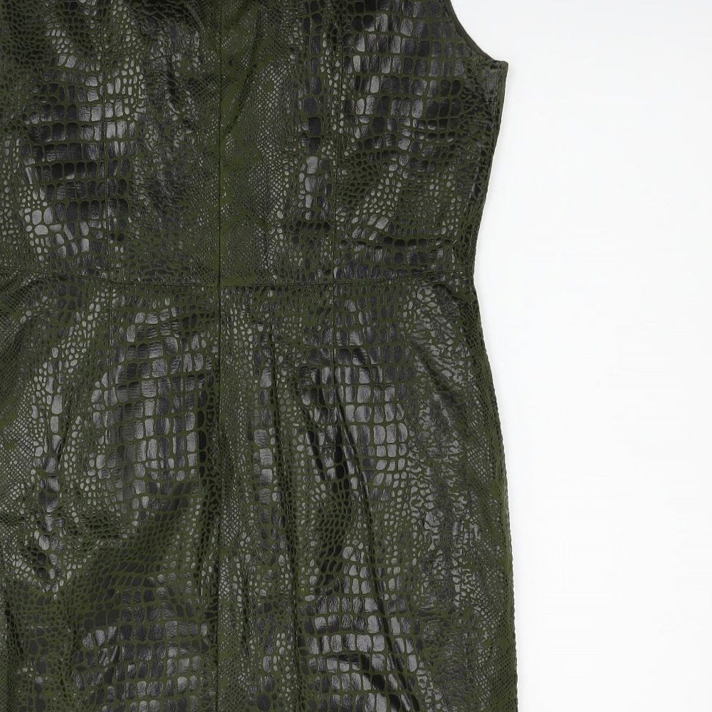 Selene Womens Green Fit & Flare Size L