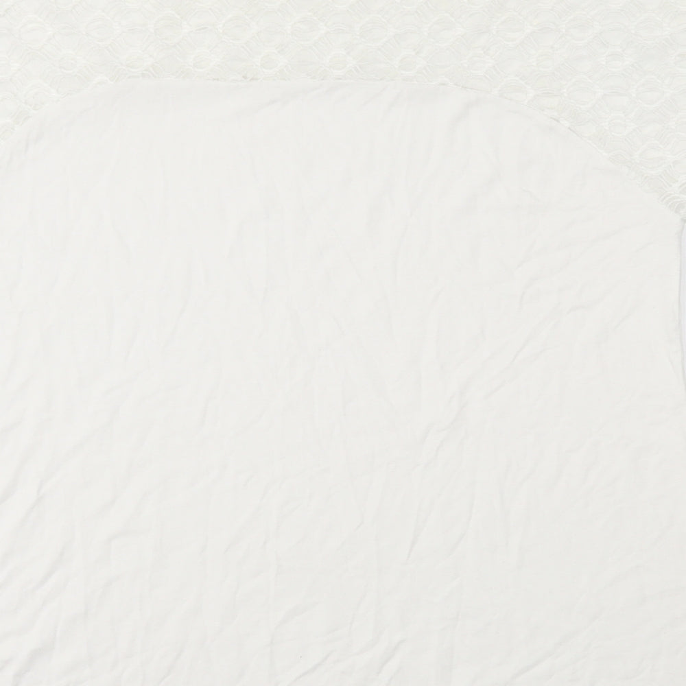 Saloos Womens White Basic Blouse Size 16