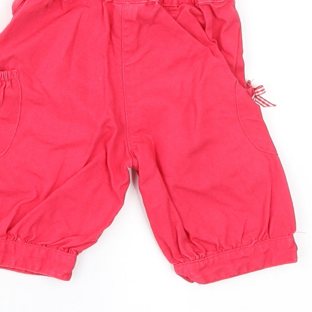 MINIMODE Girls Pink Jogger Trousers Size 3-6 Months