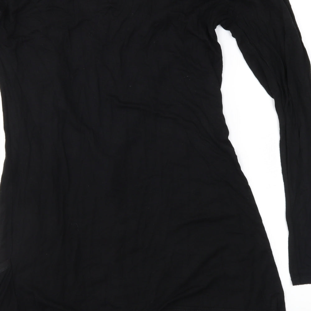 Graffic Womens Black Jersey Cardigan Jumper Size M