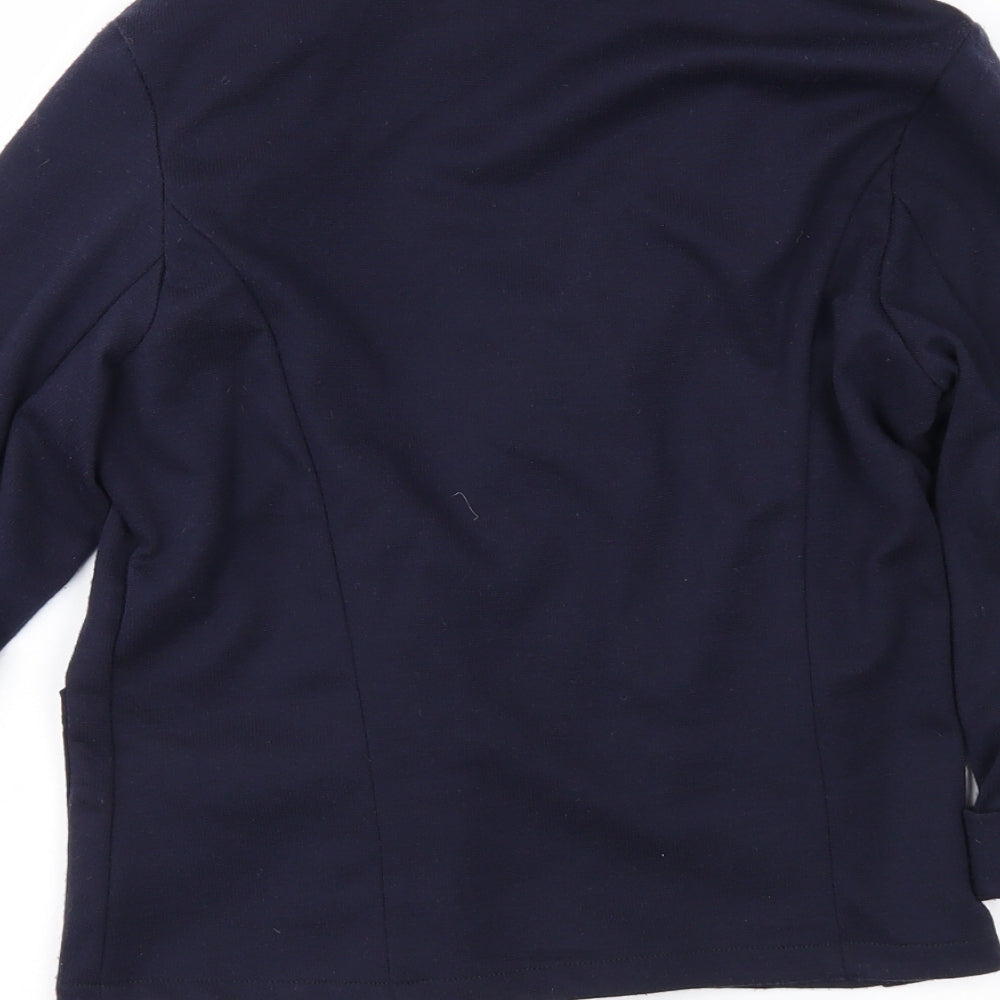 New Look Womens Blue Jersey Jacket Size 6