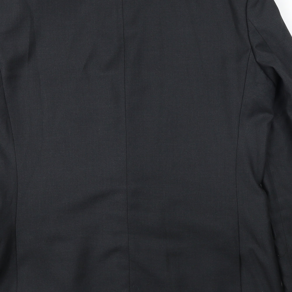Red Herring Mens Black Jacket Blazer Size 40