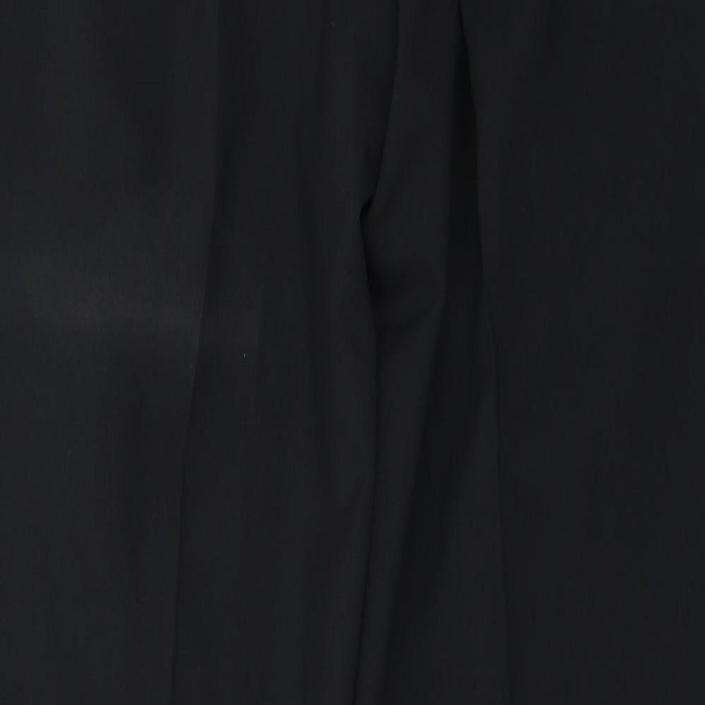 1860 Menswear Mens Black Trousers Size 32 in L28 in