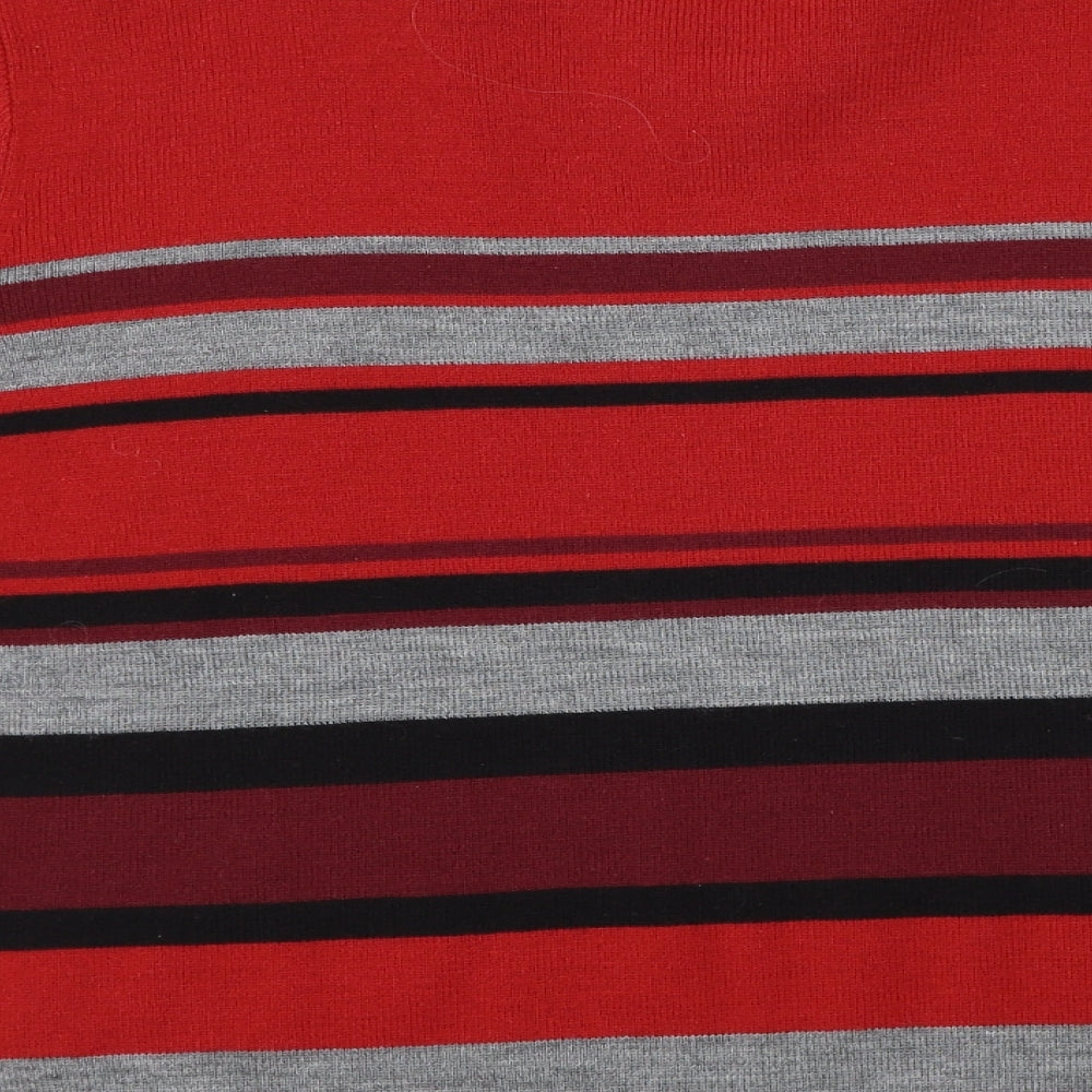 Berkertex Womens Red Striped Pullover Jumper Size 18