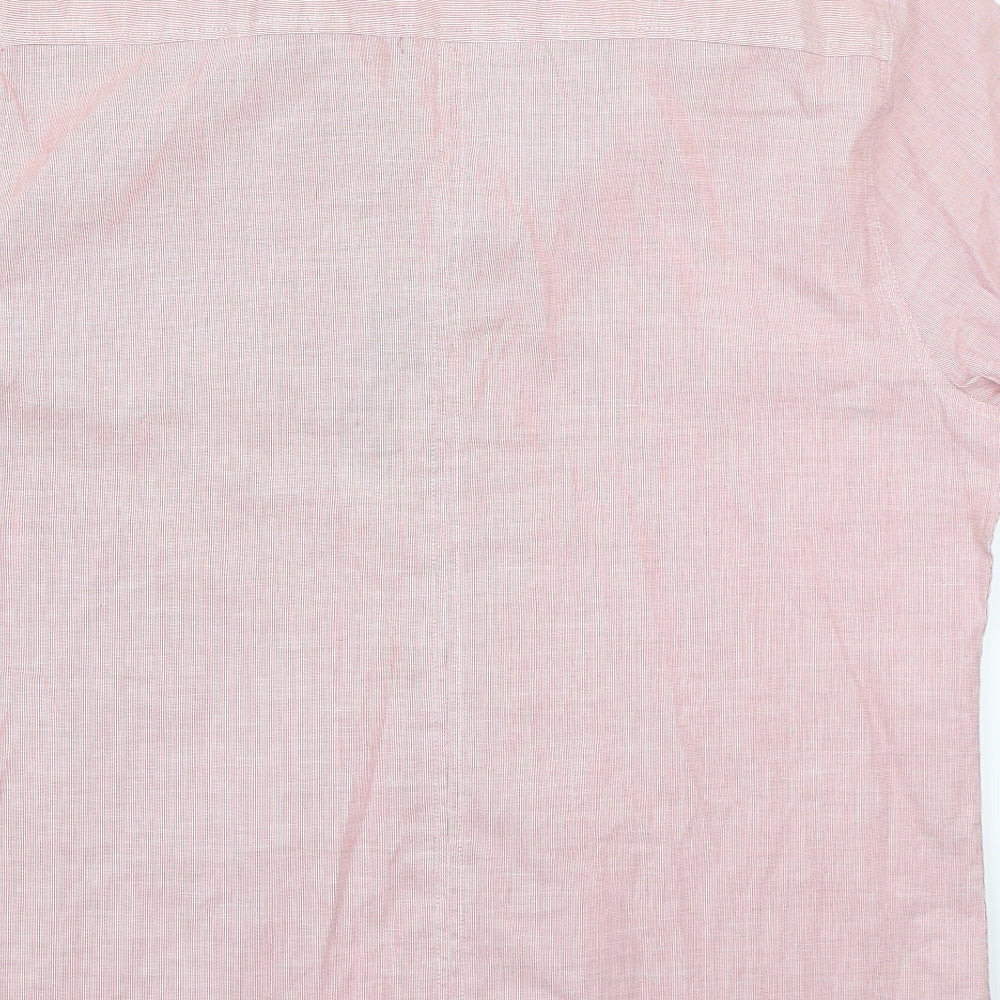 Easy Mens Red Button-Up Size L