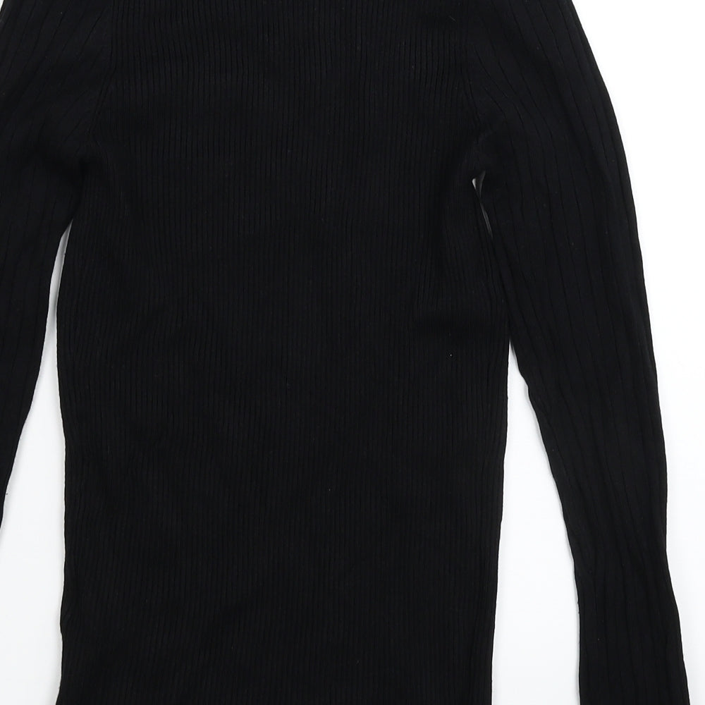 New Look Womens Black Knit Pullover Jumper Size 12