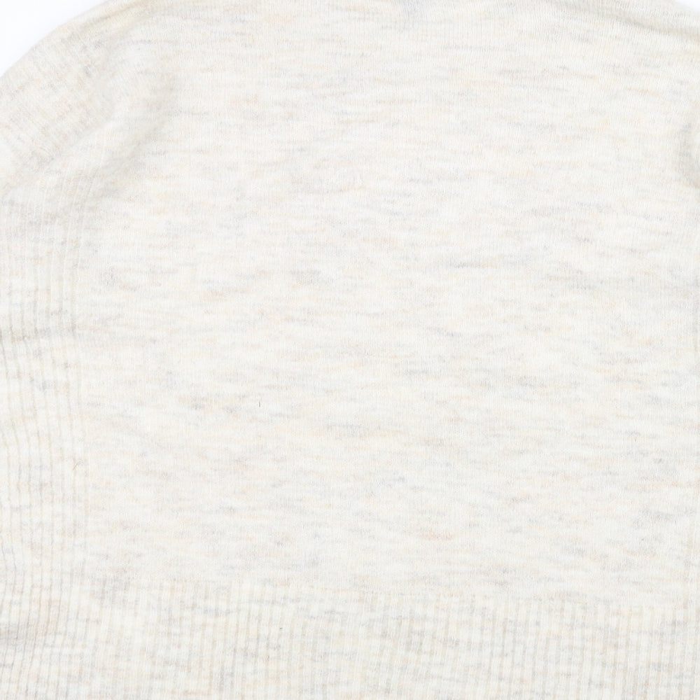 H&M Womens White Pullover Jumper Size M