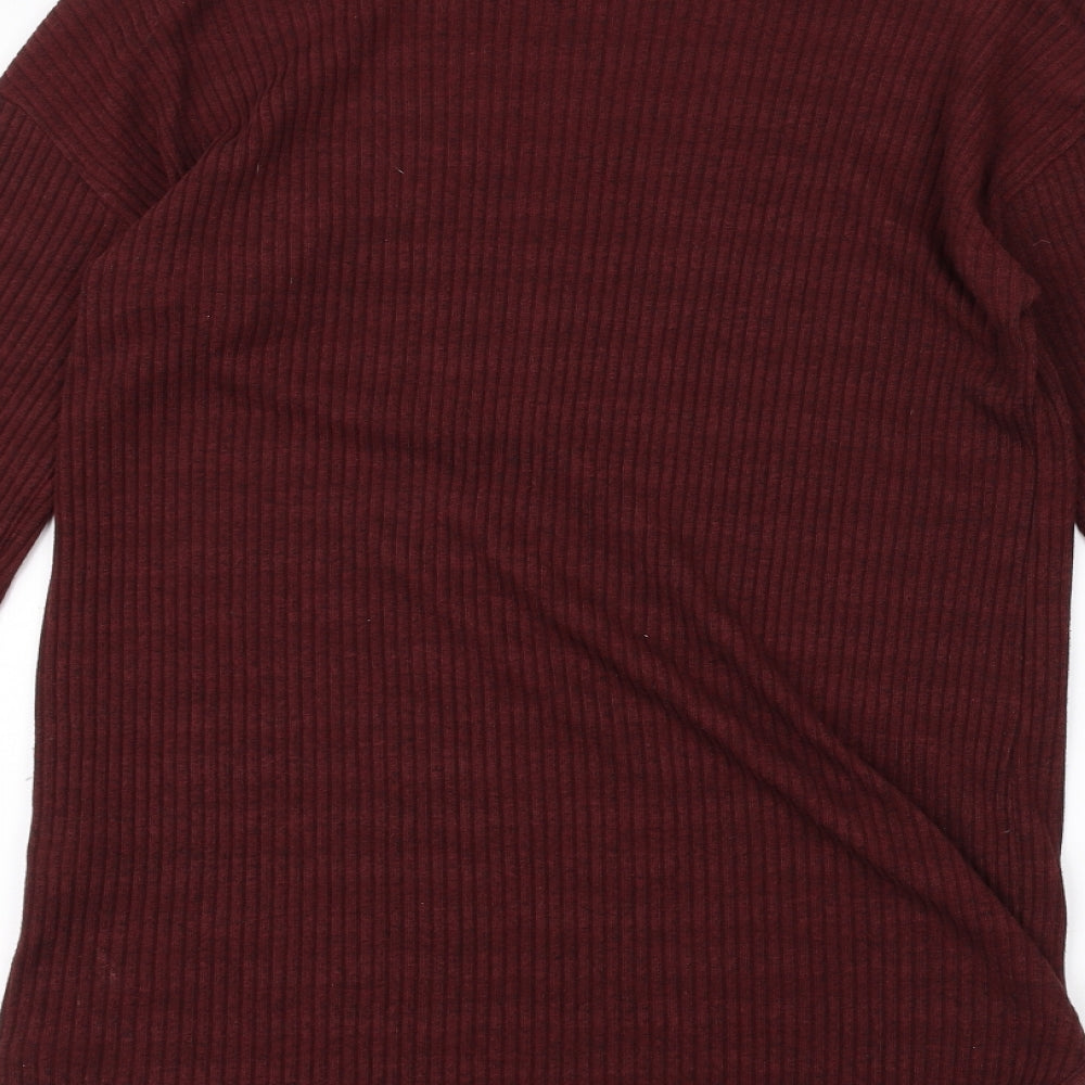 Topshop Womens Red Pullover Jumper Size 14