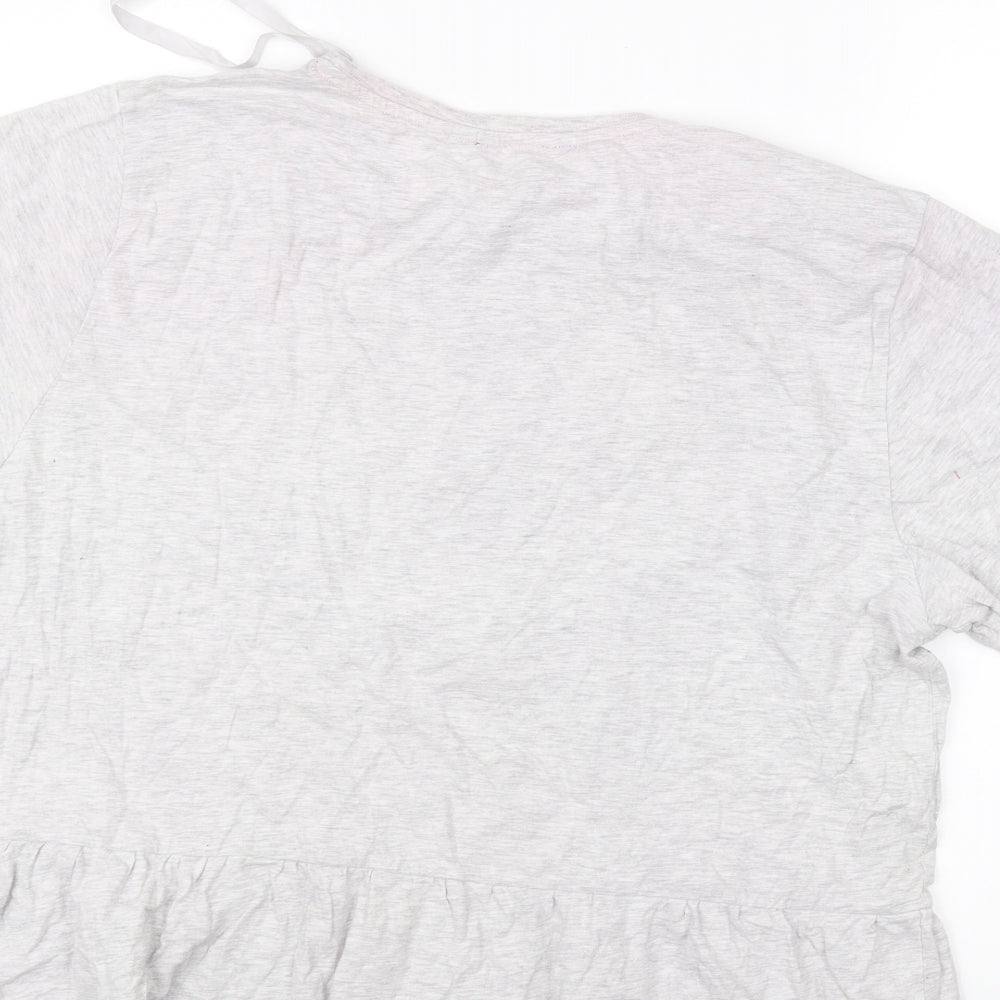 Golddigga Womens Grey Basic T-Shirt Size 16