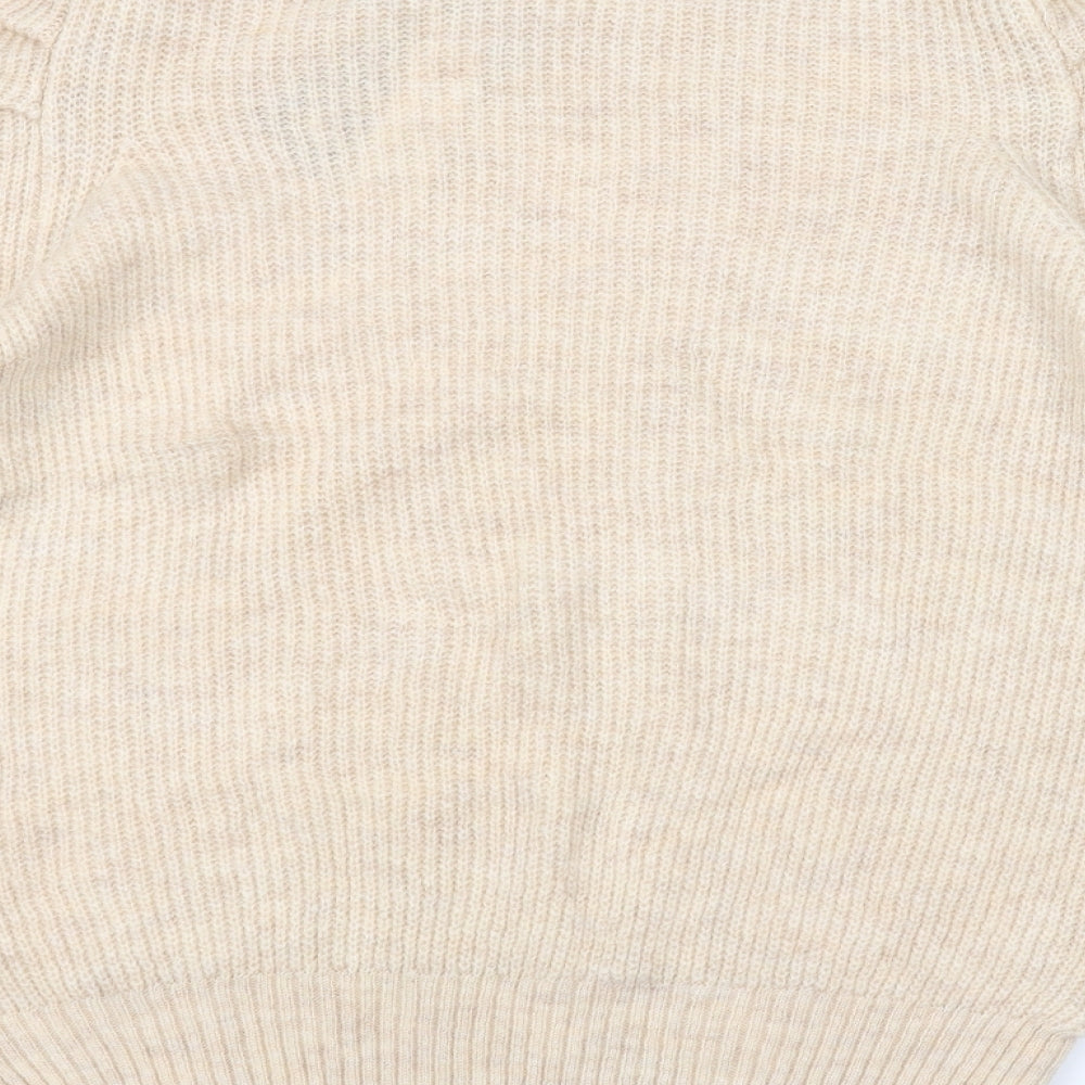 George Womens White Knit Pullover Jumper Size L