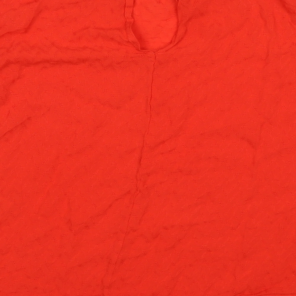 Warehouse Womens Red Basic Blouse Size 8