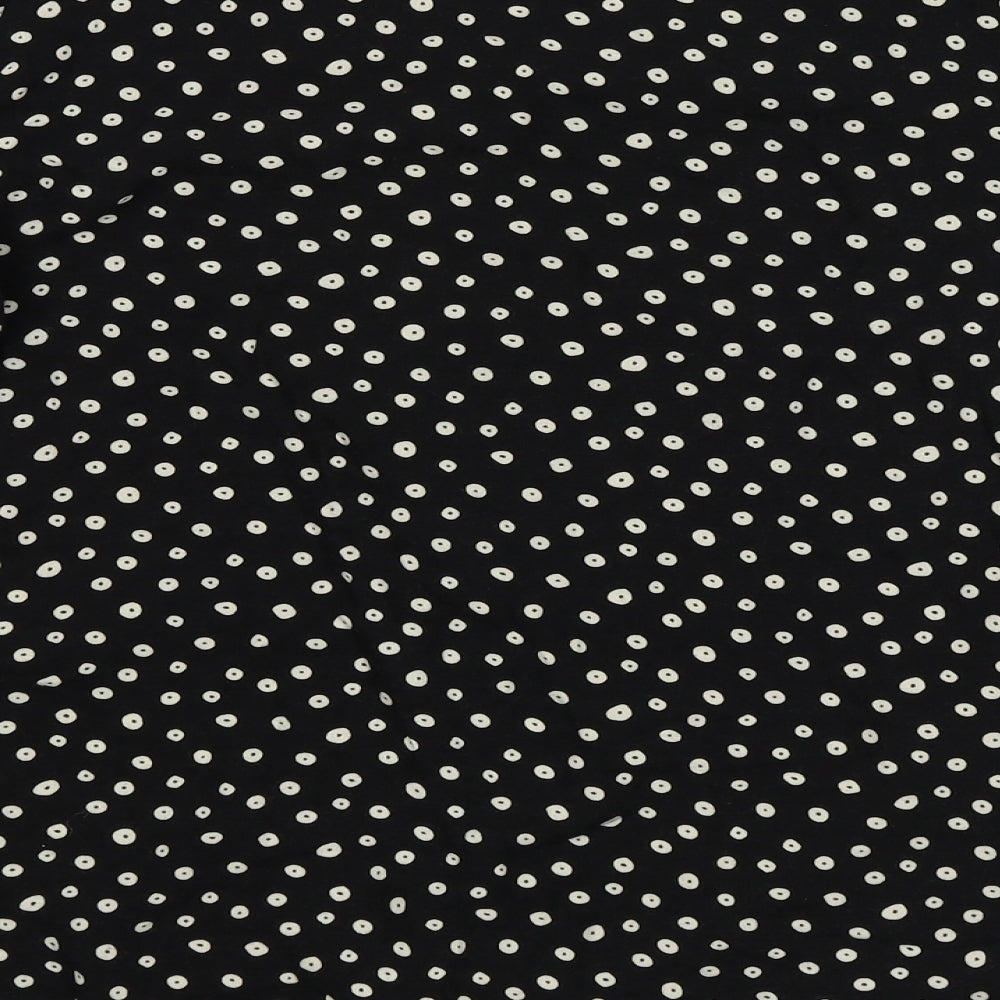 Warehouse Womens Black Polka Dot Basic Blouse Size 8