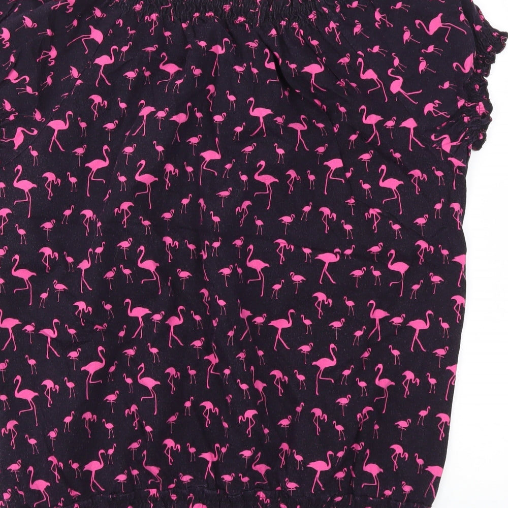 Preworn Womens Black Basic Blouse Size 16