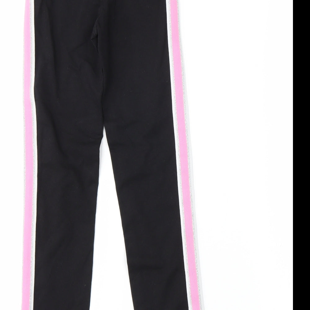 H&M Girls Black Capri Trousers Size 8-9 Years