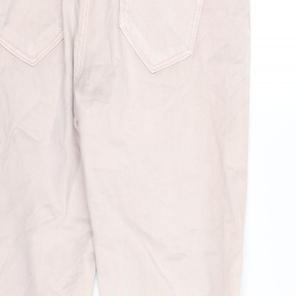 Preworn Womens Pink Denim Straight Jeans Size 28 in L24 in - Faded Pink colour