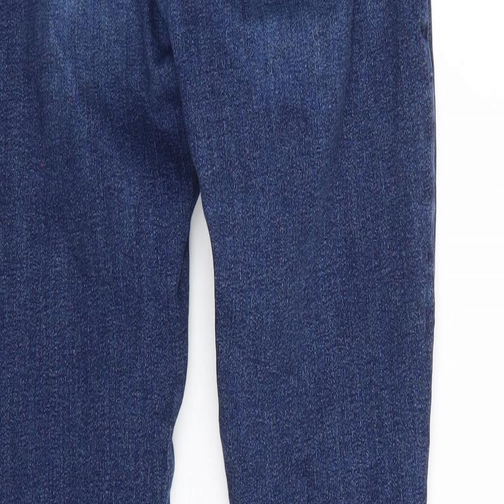 Denim & Co. Womens Blue Denim Tapered Jeans Size 6 L28 in