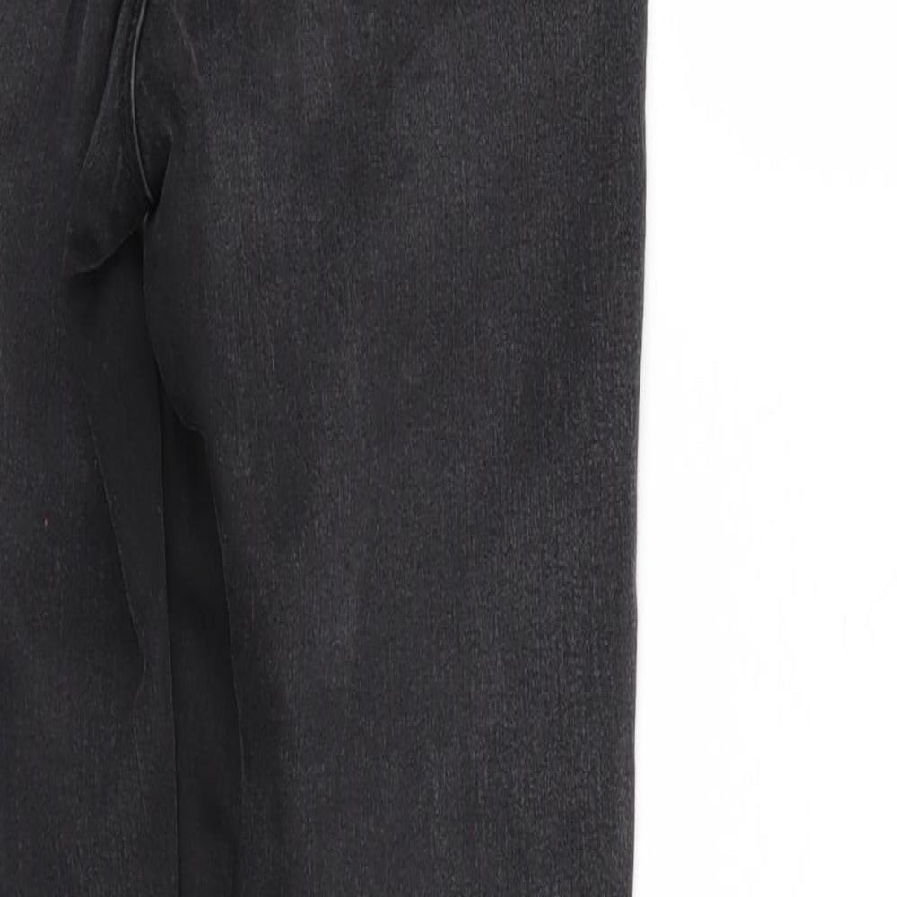 Denim & Co. Womens Black Denim Tapered Jeans Size 10 L28 in - Elastic Waist