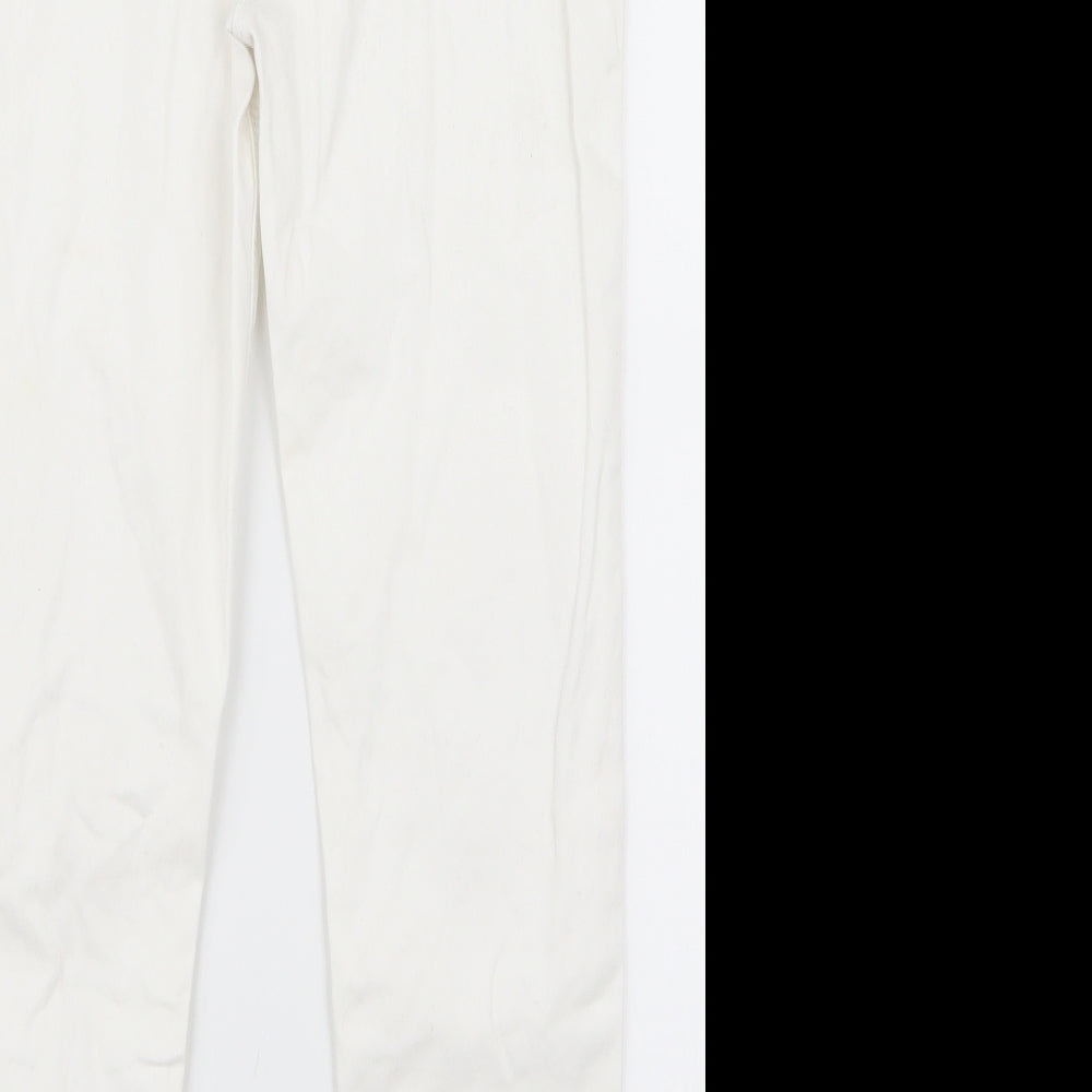 jegging Girls White Ramie Jegging Trousers Size 10 Years