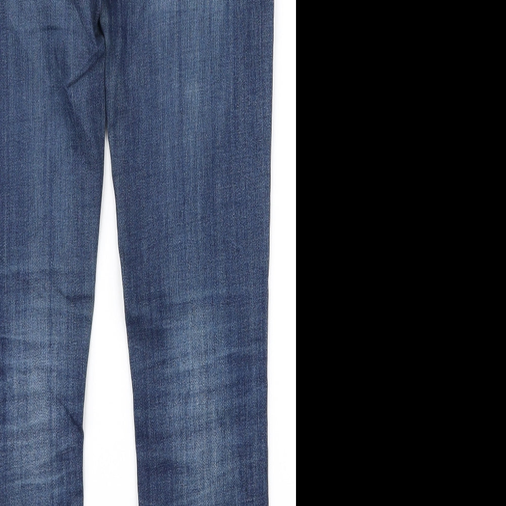 unisono Womens Blue Mom Jeans Size M L28 in