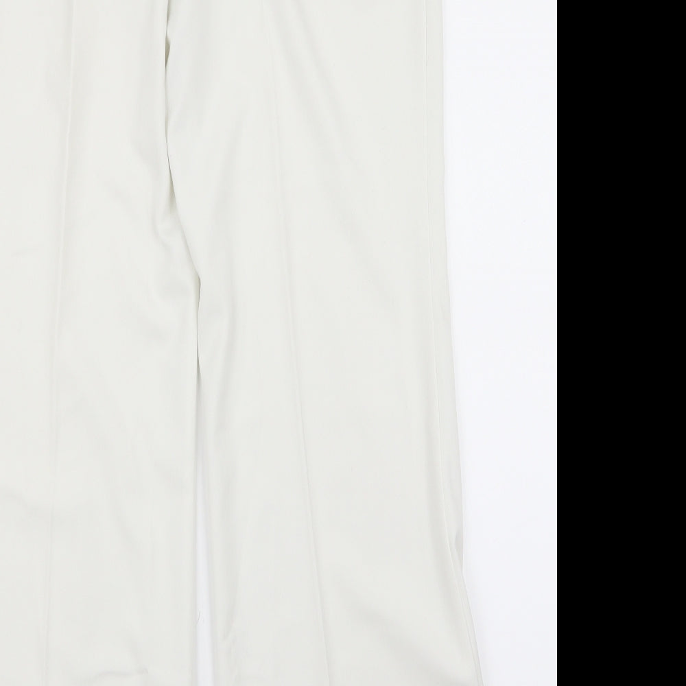 elam Womens White Trousers Size 14 L30 in