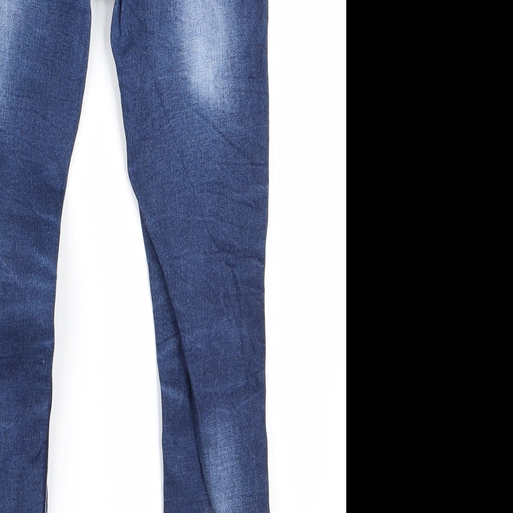 Preworn Womens Blue Skinny Jeans Size 8 L20 in