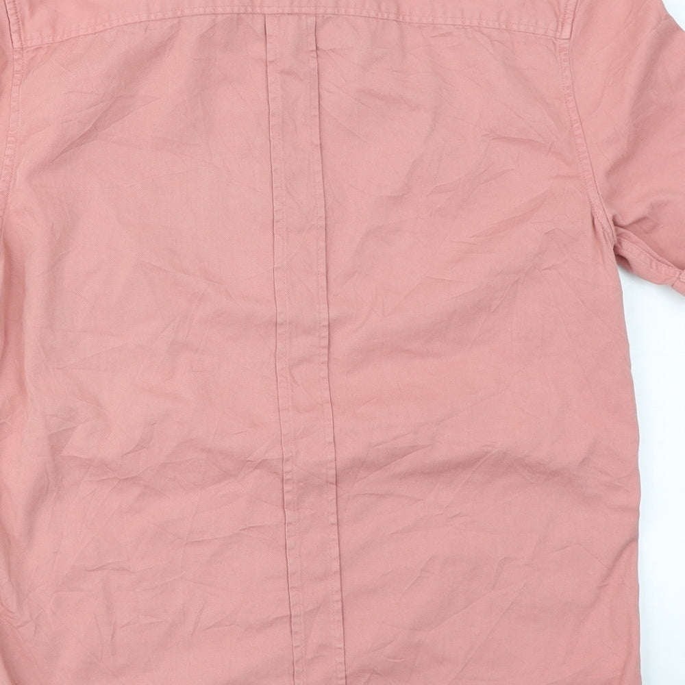 River Island Mens Pink Button-Up Size S
